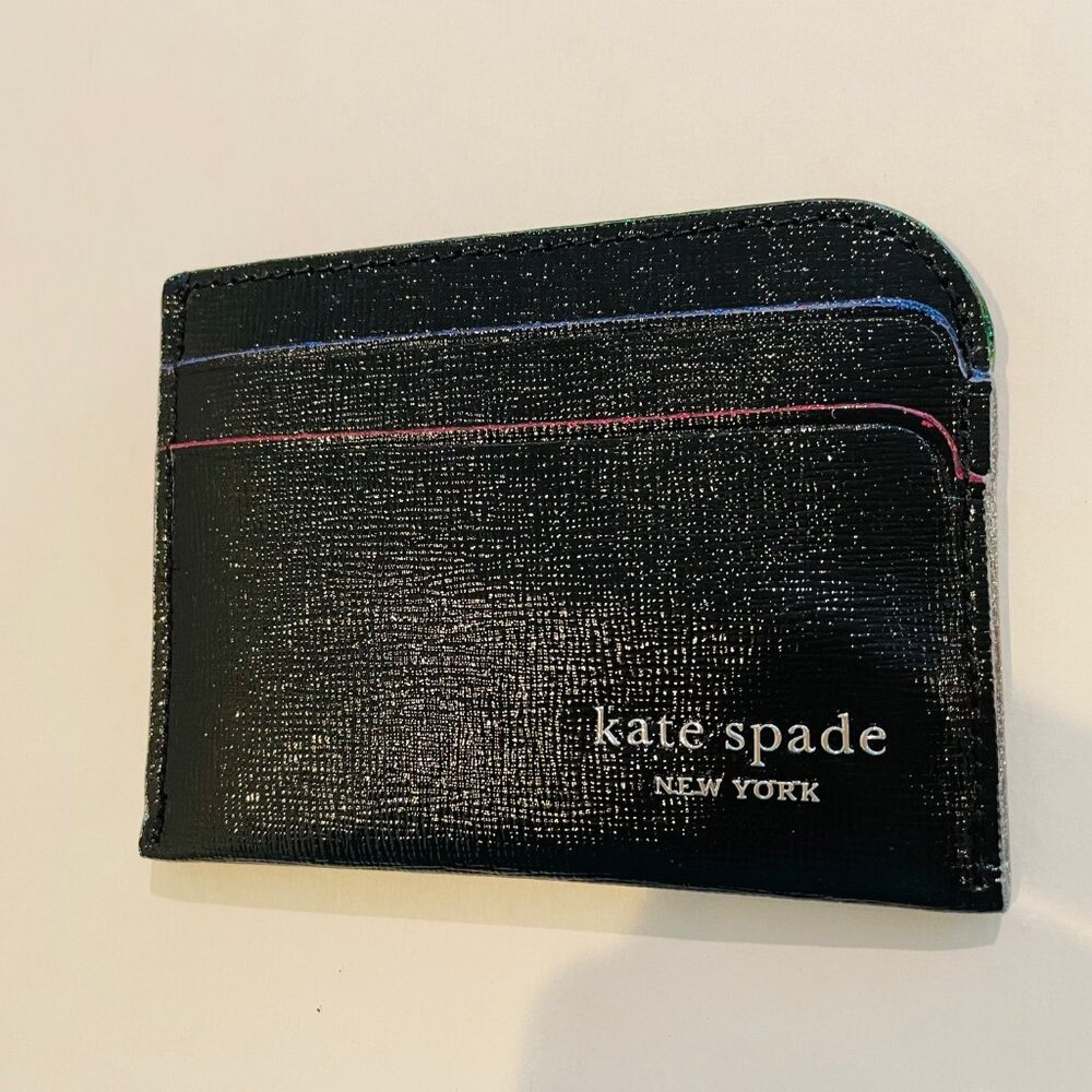 Kate Spade New York Devin Saffiano Leather Card Holder (Black) - Picture 7 of 7